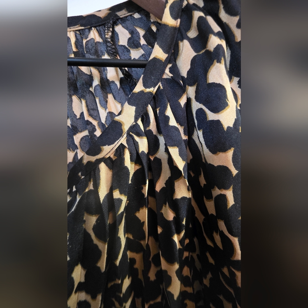 INC Leopard Pleated Print Top - Picture 4 of 8